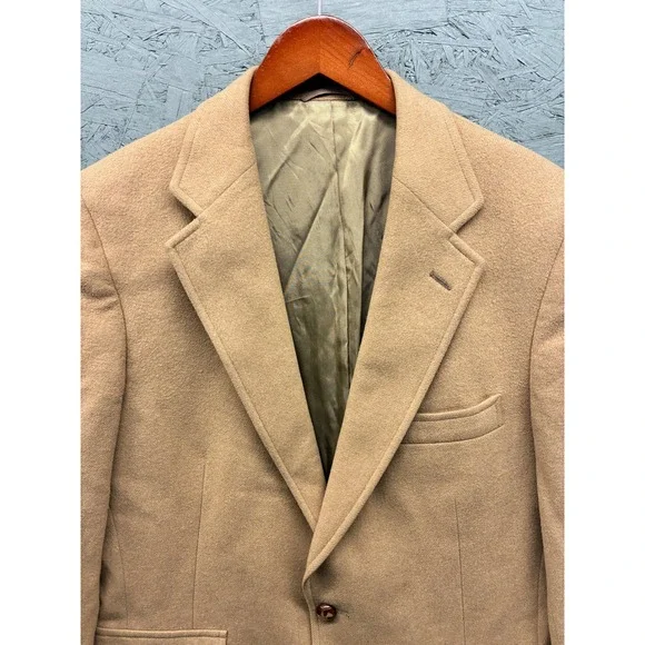 Polo University by Ralph Lauren Men's 40R Camel Hair Blazer Tan Coat Scotland